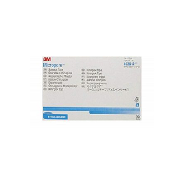 3M™ Micropore™ Surgical Tape with dispenser 1535-2, 5cm x 9.14 m