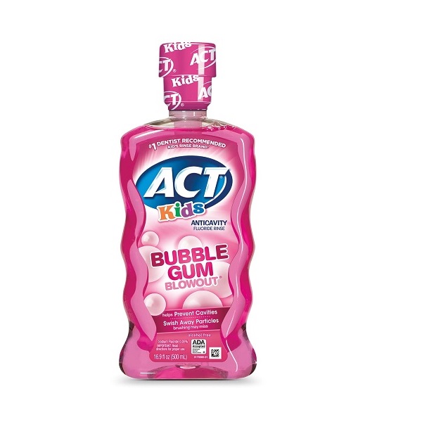 Act Kids Anti-Cavity Fluoride Rinse, Bubblegum Blowout 16.9 Oz