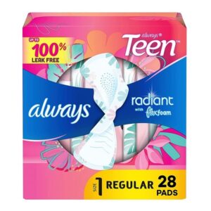Always Totally Teen Radiant Infinity Pads 28 Count Pack