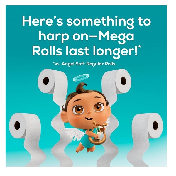 Angel Soft Toilet Paper, 8 Mega Rolls = 32 Regular Rolls, 2-Ply Bath Tissue - Image 4