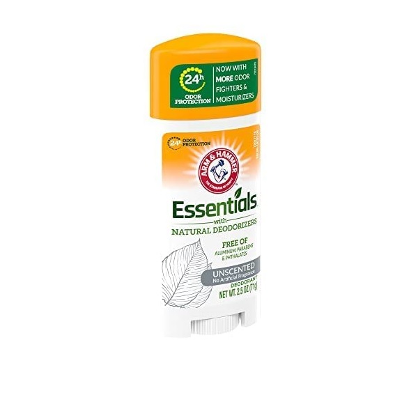 Arm & Hammer Essentials Natural Deodorant, Unscented 2.5oz (Packaging May Vary) - Image 2