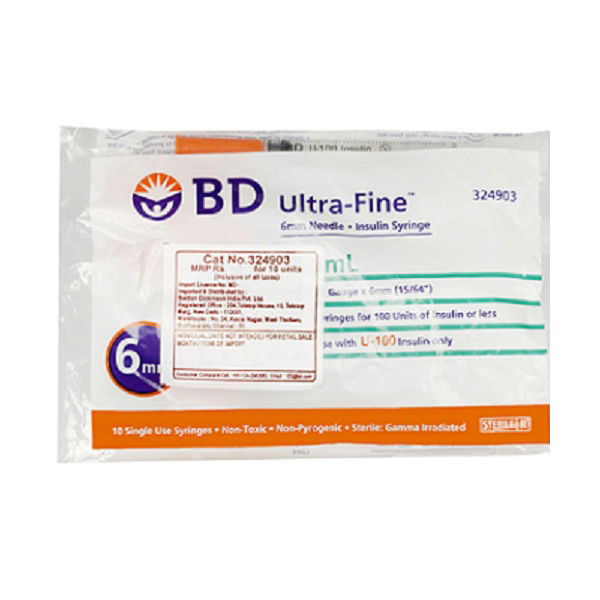 B.D Insulin Syringe U100 1cc 31G-8mm