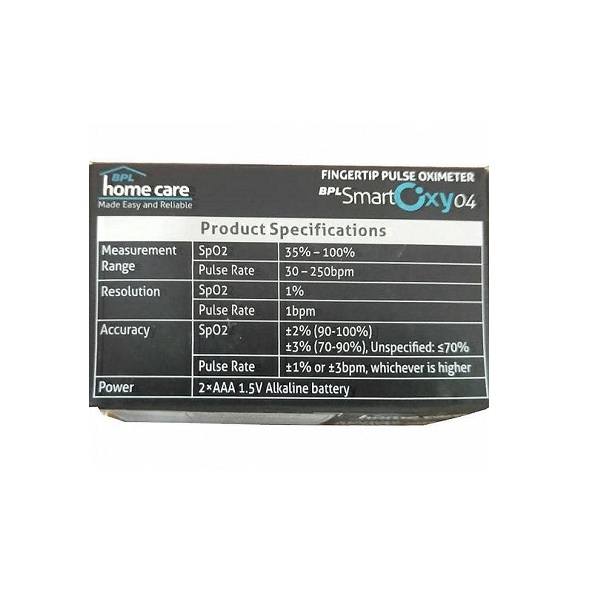 BPL Smart Oxy O4 Finger Tip Pulse Oximeter - Image 3