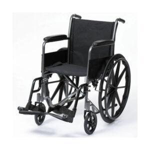 Basic Wheelchair - Chrome - Black