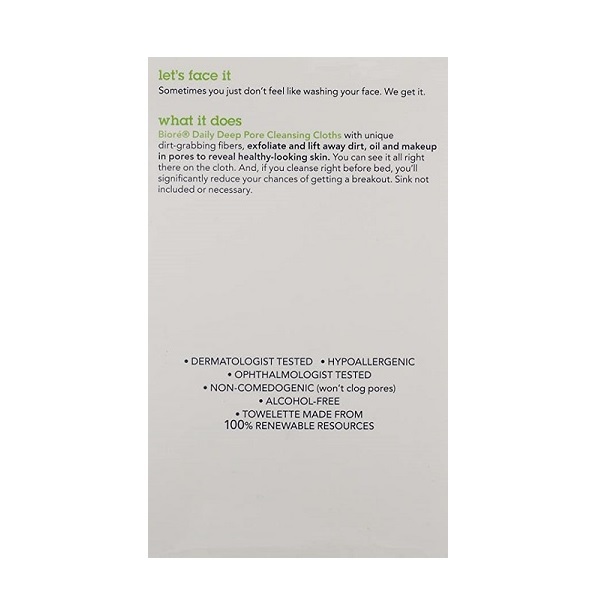Biore Daily Cleansing Cloth, 60 Count - Image 7