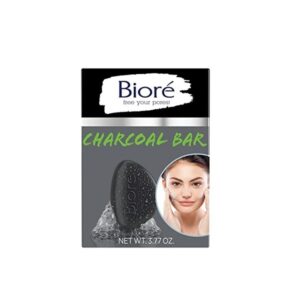 Biore Pore Penetrating Charcoal Bar, Daily Face Wash, Naturally Purifies Pores, Dermatologist Tested, Gently Exfoliates, Vegan Friendly, Cruelty Free, Paraben Free, 1 Count