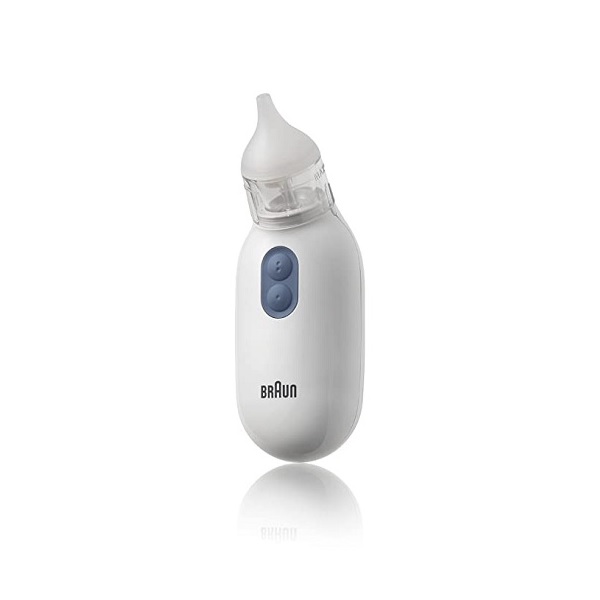 Braun Nasal Aspirator for infants and toddlers with adjustable suction and soft nasal tips