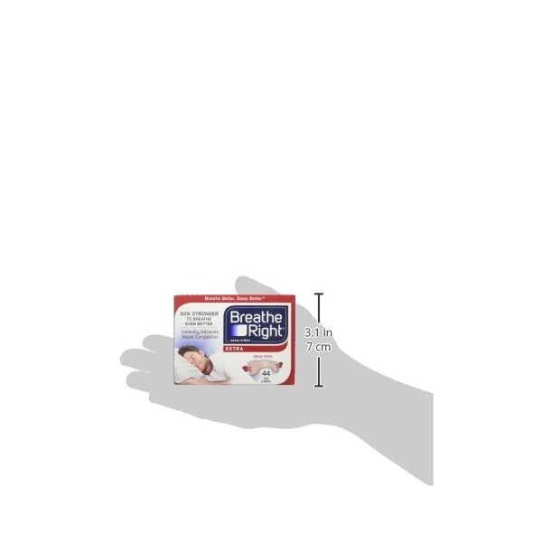 Breathe Right Extra Strong, One Size Fits All Nasal Strips, 44 Count - Tan - Image 3
