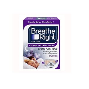 Breathe Right Lavender Nasal Strips 26 count for snoring and congestion relief
