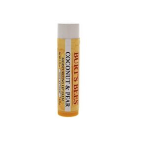 Burt’s Bees Coconut & Pear natural moisturizing lip balm tube with beeswax and fruit extracts
