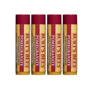 Burt’s Bees 100% Natural Pomegranate Lip Balm 4 pack moisturizing lip balm