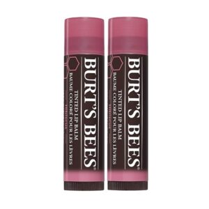 Burt's Bees 100% Natural Moisturizing Tinted Lip Balm, Hibiscus, 1 Tube, Pack of 2