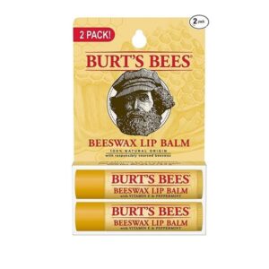 Burt's Bees 100% Natural Beeswax Moisturizing Lip Balm 2-Pack