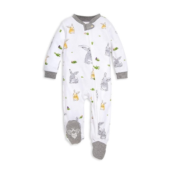 Burt’s Bees Baby Unisex Organic Sleep & Play Footed Pajama with Zip Front