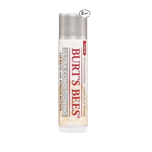 Burt's Bees Ultra Conditioning Lip Balm with Kokum Butter (Pack of 2)