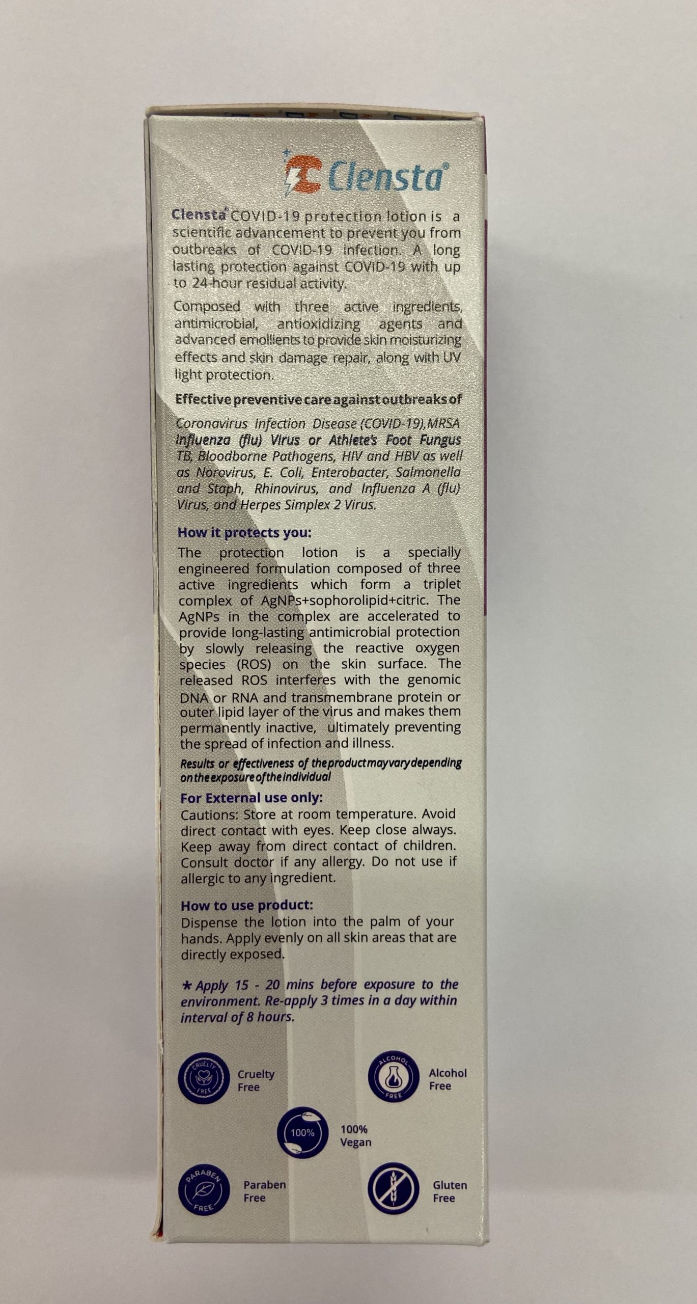 Clensta Covid Protection Lotion (100 ML) - Image 6