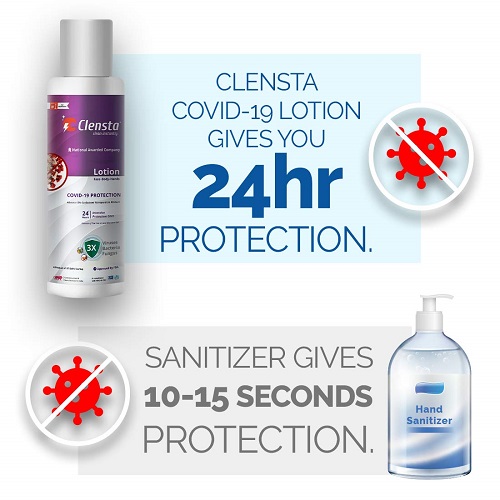 Clensta Covid Protection Lotion (100 ML) - Image 2