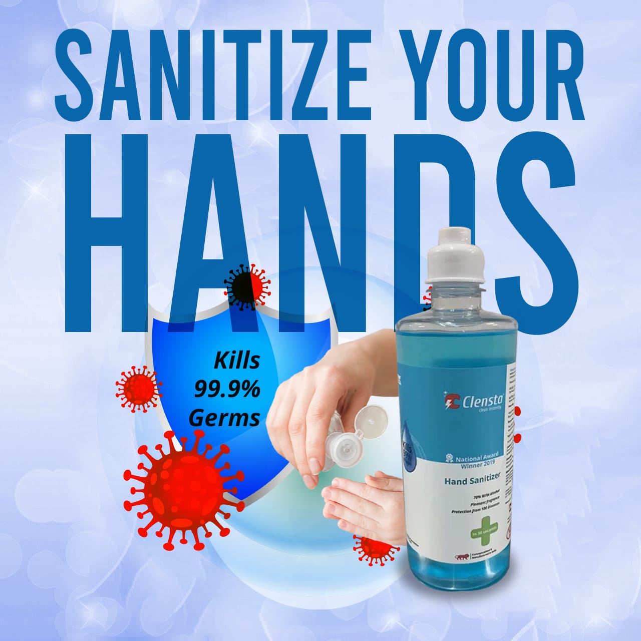 Clensta Instant Hand Sanitizer (500 ML) - Image 2