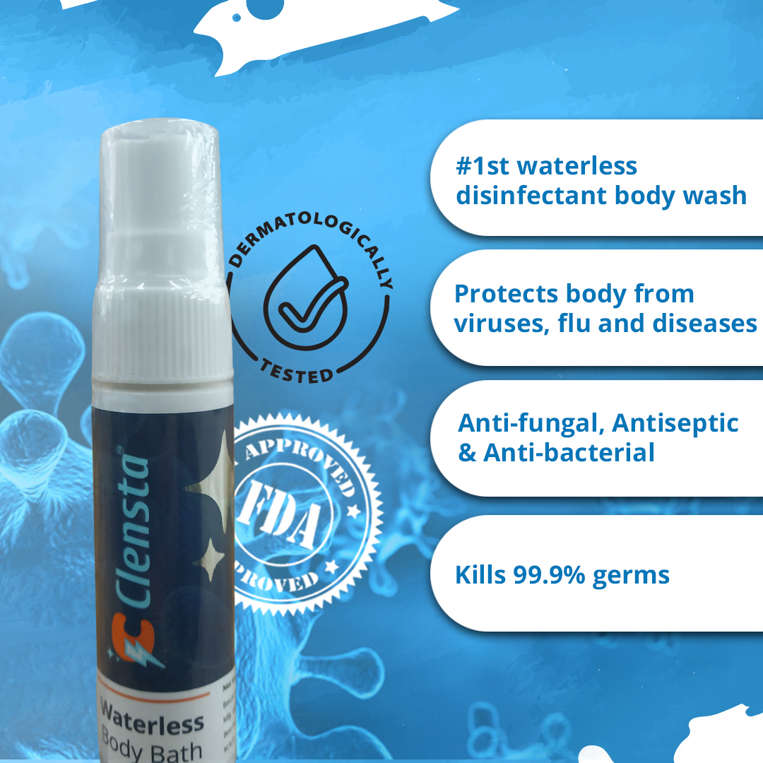 Clensta Waterless Body Bath (25 ML) - Image 3