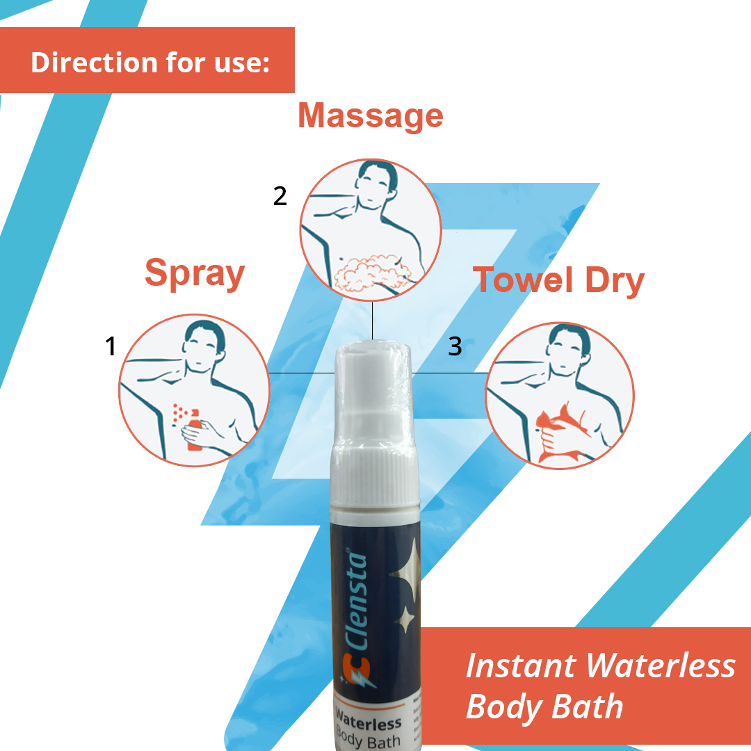 Clensta Waterless Body Bath (25 ML) - Image 4