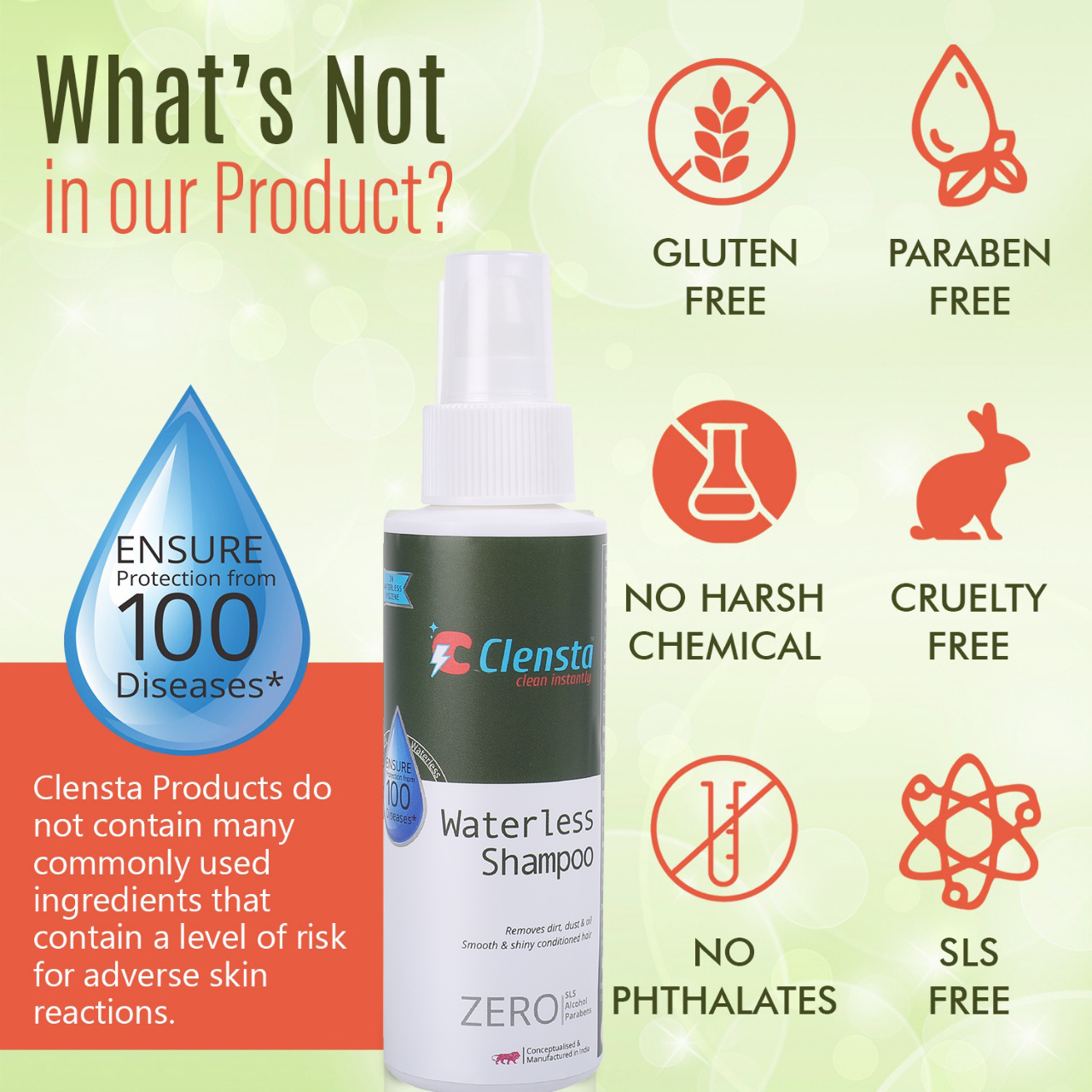 Clensta Waterless Shampoo (100 ML) - Image 4
