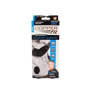 Copper Fit Original Recovery Elbow Sleeve Black with Copper Trim XL