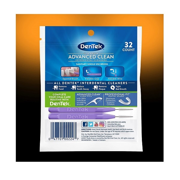 Dentek Slim Brush Cleaners, 32 each by Dentek - Image 6