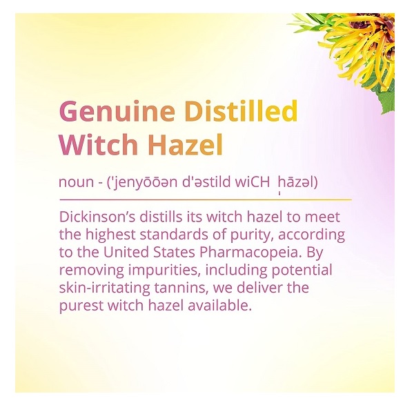 Dickinson's Enhanced Witch Hazel Hydrating Toner with Rosewater, Alcohol Free, 98% Natural Formula, 16 Fl. Oz. - Image 9