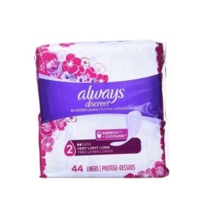 Discreet Very Light Long Incontinence Liners 44 Count box