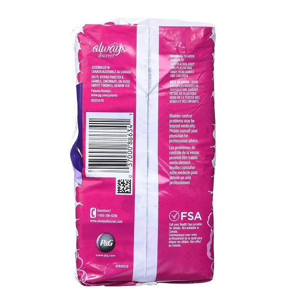 Discreet, Incontinence Liners, Very Light, Long Length, 44 Count - Image 5