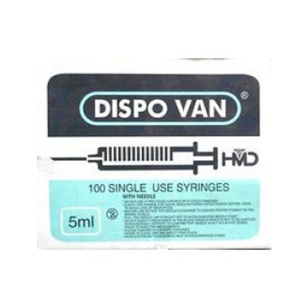 Dispovan Syringe 5ml-24 Gx 1