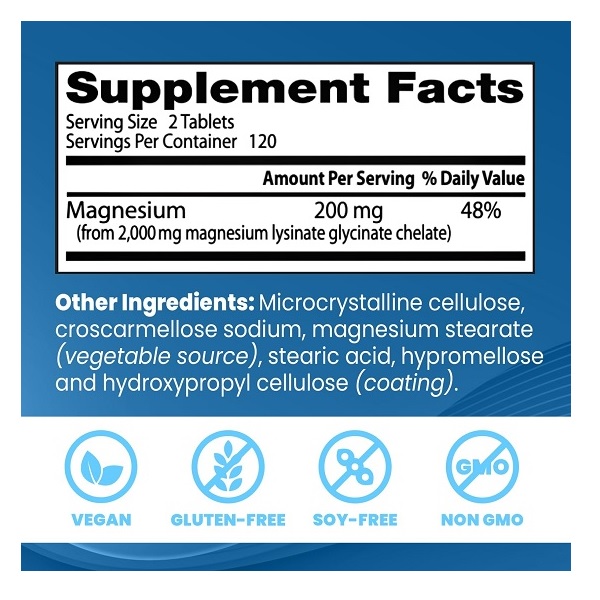 Doctor's Best, High Absorption Magnesium, 100% Chelated, 240 Tablets - Image 3
