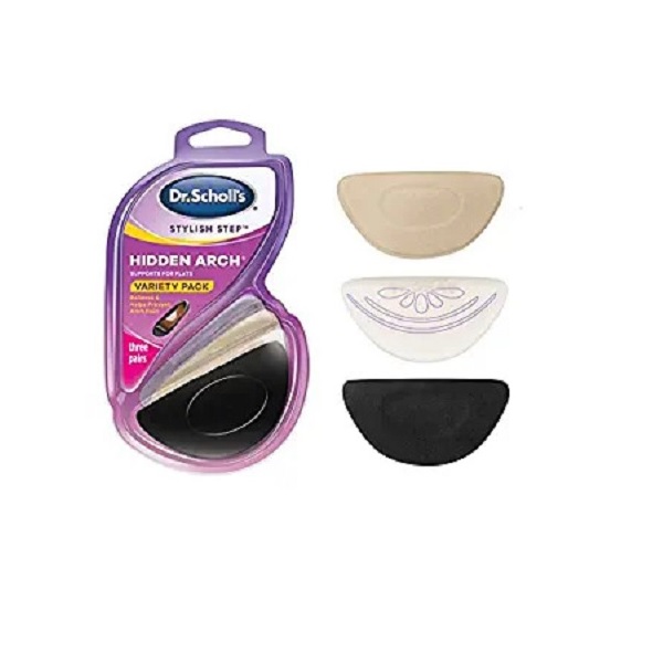 Dr. Scholl’s Stylish Step Hidden Arch Support for Flats, 3 pairs shoe inserts