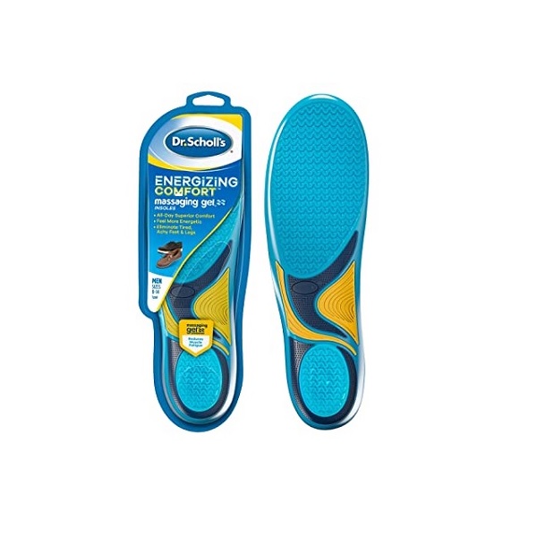 Dr. Scholl's Comfort and Energy Massaging Gel Insoles for Men, 1 Pair, Size 8-14
