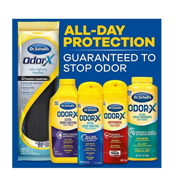 Dr. Scholl's Odor-x Sweat Absorbing Foot Powder, 7 Ounce (Pack of 1) - Image 4
