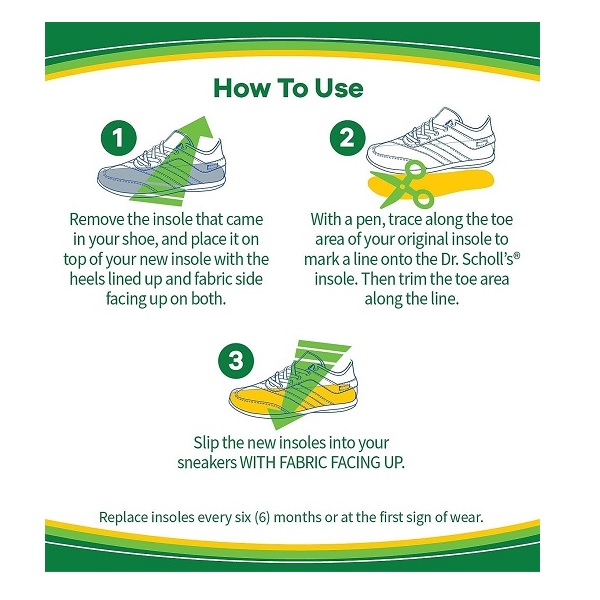 Dr. Scholl's Run Active Comfort Insoles,Men's, 1 Pair, Trim to Fit Inserts - Image 6