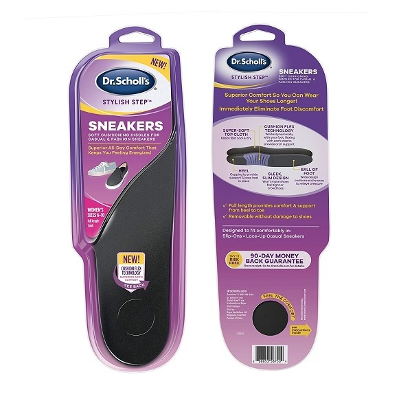 Dr. Scholl's Soft Cushioning Insoles for Sneakers, Superior Shock Absorption and Cushioning (Women's Size 6-10) - Image 2
