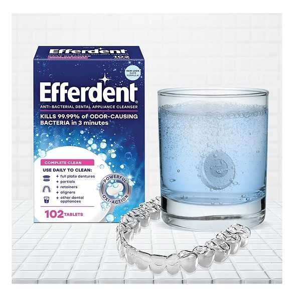 Efferdent Original Anti-Bacterial Denture Cleanser Tablets, 102 Count - Image 5