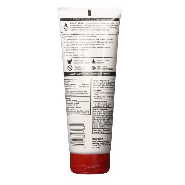 Eucerin Creme Eczema Relief 8 Ounce Tube (226ml) (2 Pack) - Image 2