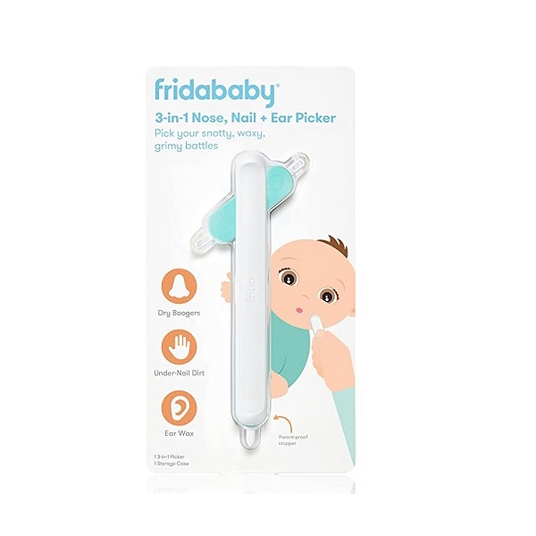 Fridababy 3-in-1 Nose Nail and Ear Picker for safe baby cleaning