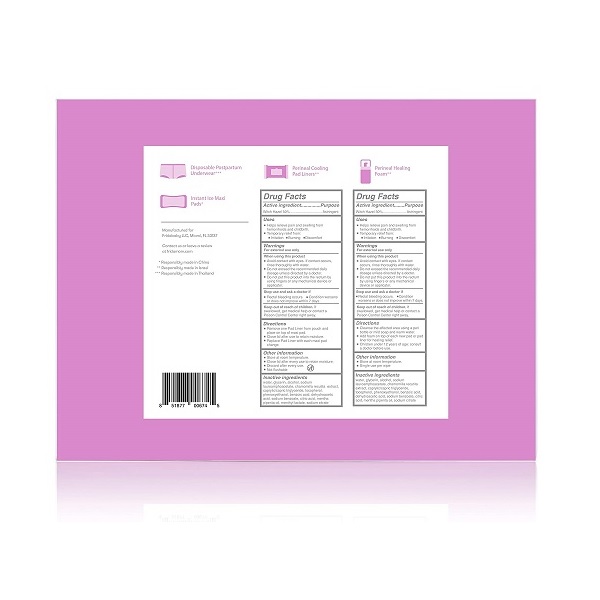 FridaBaby Mom Postpartum Recovery Essentials Kit | Disposable Underwear, Ice Maxi Absorbency Pads, Cooling Witch Hazel Medicated Pad Liners, Perineal Medicated Healing Foam (11Piece Set) - Image 7