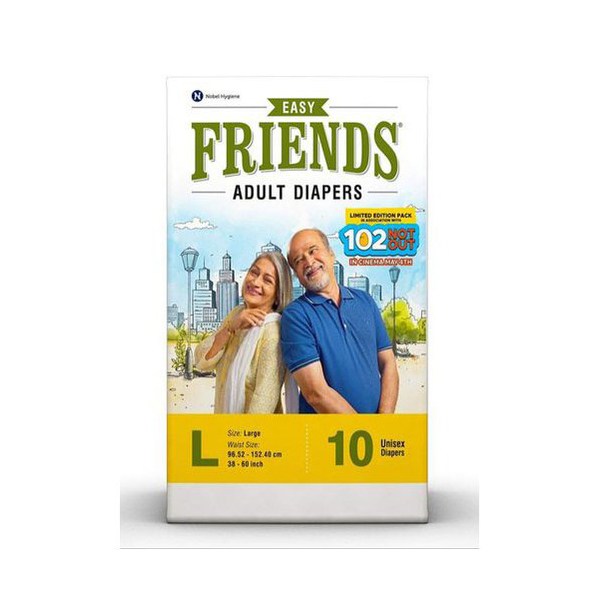 Friends Adult Diaper Easy Large 10’s - Image 2