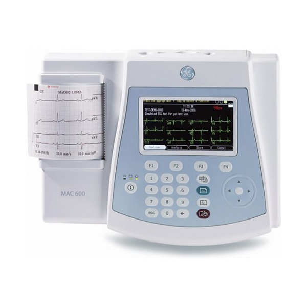 GE Mac 600 12 Lead Color Resting ECG Machine