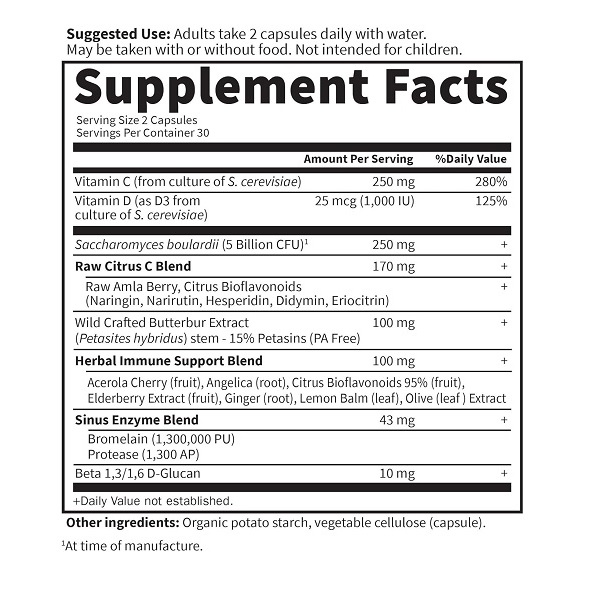 Garden of Life, Herbal Immune Balance, Sinus, 60 Vegetarian Capsules - Image 4