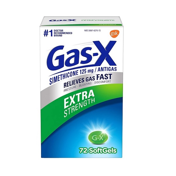 Gas-X Extra Strength Antigas 125 mg Softgels 72 Count