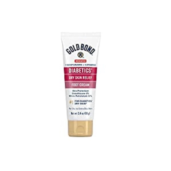 Gold Bond Diabetic Skin Relief Foot Cream 3.4 Oz for dry cracked feet and diabetic skin care