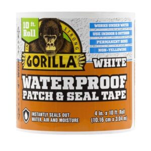 Gorilla 101895 Waterproof Patch & Seal Tape, 1-Pack, White
