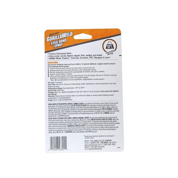 Gorilla Heavy Duty GorillaWeld Steel Bond 2-Part Epoxy - Image 2