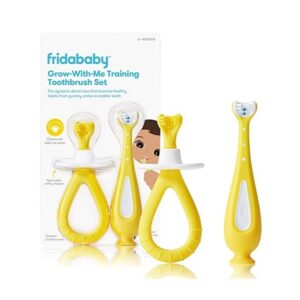 Frida Baby Grow-with-Me Training Toothbrush Set for infants and toddlers