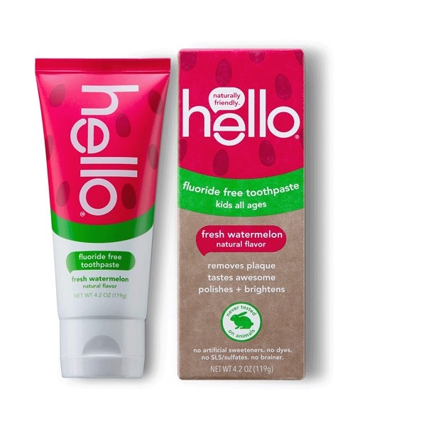 Hello Kids Fluoride-Free Toothpaste Watermelon 4.2 oz